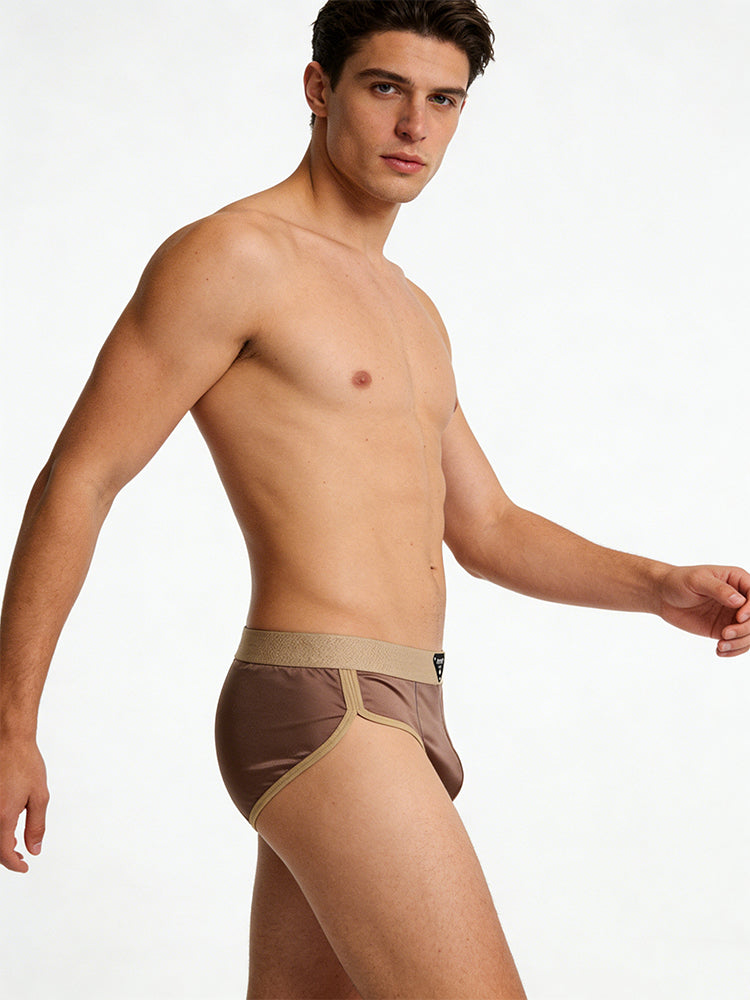 4 Pack Men's Breathable Thin & Soft-Touch Mid-Rise Briefs | dmunderwear detail image 3