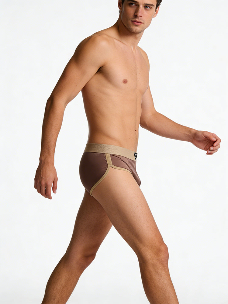 4 Pack Men's Breathable Thin & Soft-Touch Mid-Rise Briefs | dmunderwear detail image 5