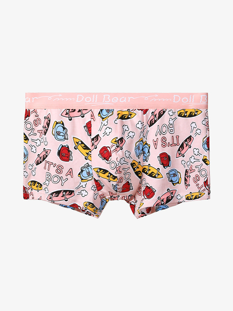 4 Pack Men's Cartoon Cotton Anti-Bacterial Boxer Briefs | dmunderwear