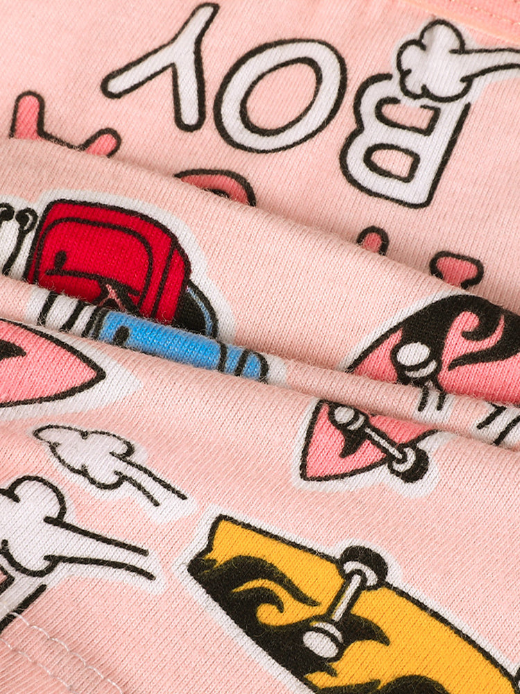 4 Pack Men's Cartoon Cotton Anti-Bacterial Boxer Briefs | dmunderwear detail image 15