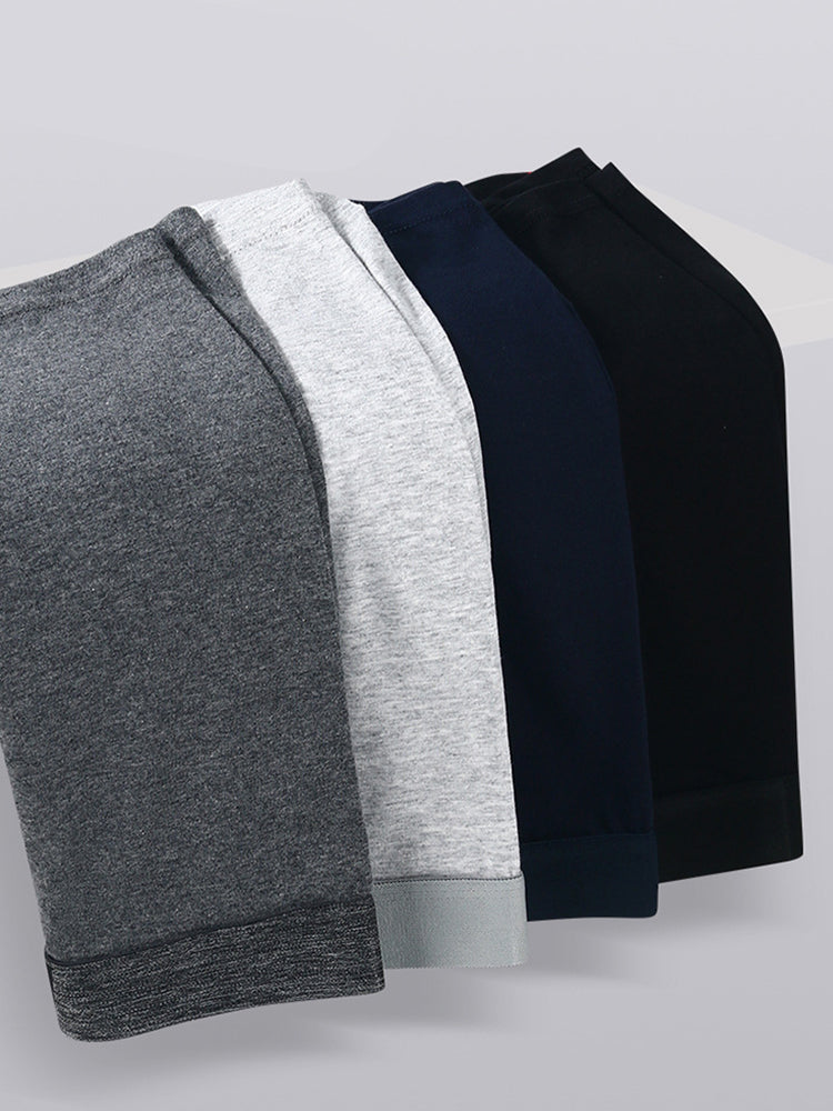 4 Pack Men's Comfortable Cotton Anti-Chafing High Elasticity Sports Boxer Briefs | dmunderwear detail image 15