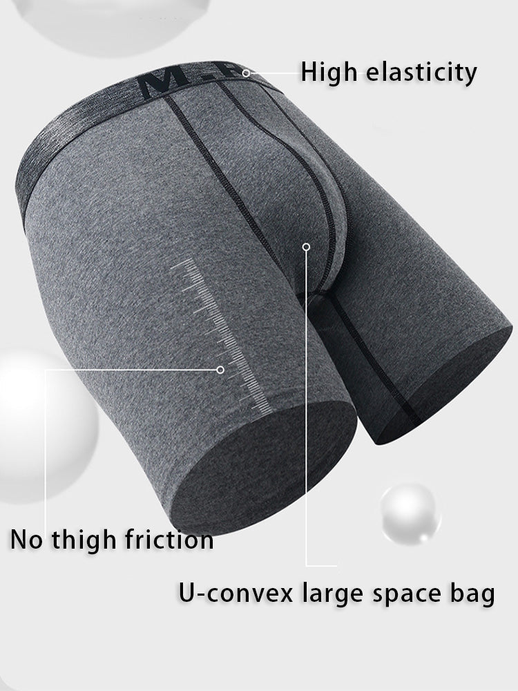4 Pack Men's Comfortable Cotton Anti-Chafing High Elasticity Sports Boxer Briefs | dmunderwear detail image 19