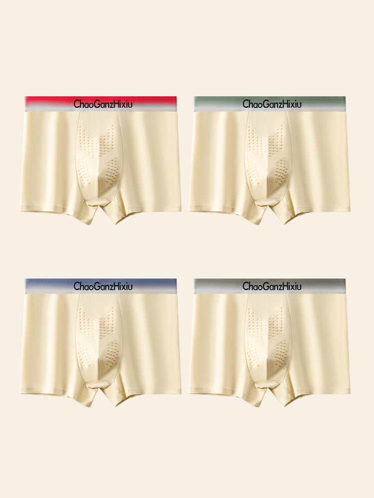 4 Pack Men's Comfy Waistband Anti-Chafing Stay-Put Fit Trunks | dmunderwear detail image 13