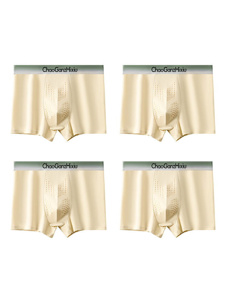 4 Pack Men's Comfy Waistband Anti-Chafing Stay-Put Fit Trunks | dmunderwear detail image 14