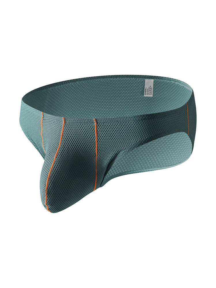 4 Pack Men's Low-Rise Textured Solid Briefs with Enhanced Pouch | dmunderwear detail image 10