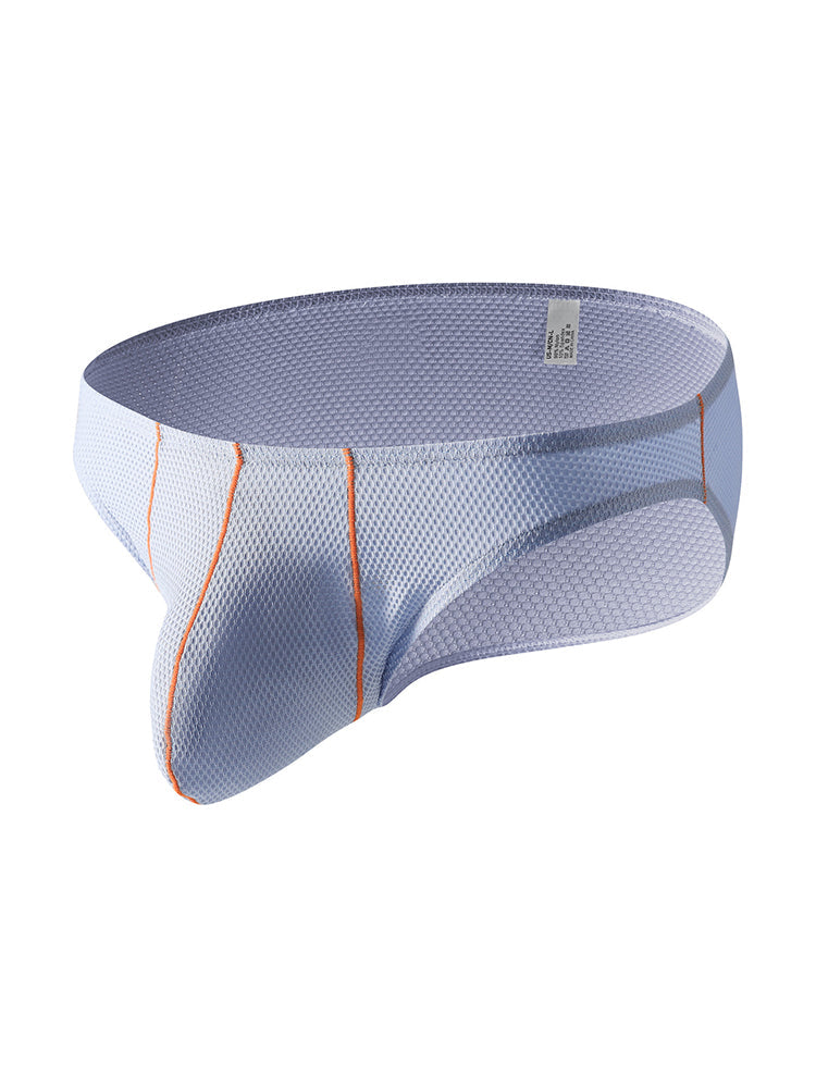 4 Pack Men's Low-Rise Textured Solid Briefs with Enhanced Pouch | dmunderwear detail image 11