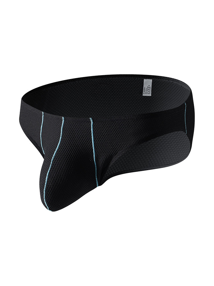 4 Pack Men's Low-Rise Textured Solid Briefs with Enhanced Pouch | dmunderwear detail image 13