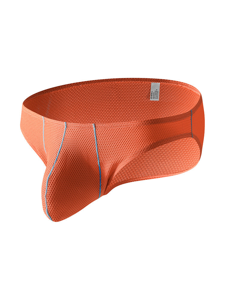4 Pack Men's Low-Rise Textured Solid Briefs with Enhanced Pouch | dmunderwear detail image 9