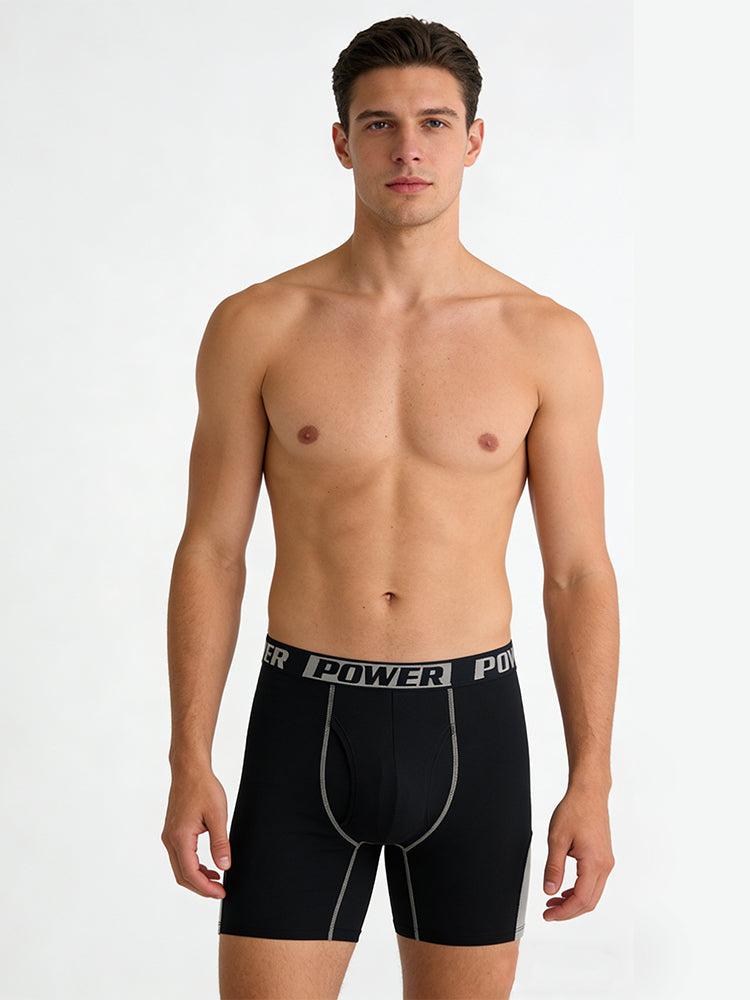 4 Pack Men's Comfy Waistband Workout Ready All-Season Boxer Briefs | dmunderwear