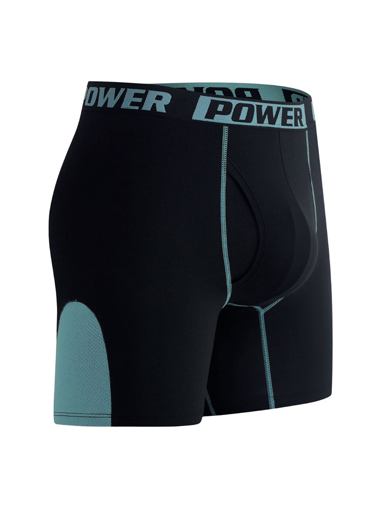 4 Pack Men's Comfy Waistband Workout Ready All-Season Boxer Briefs | dmunderwear detail image 10