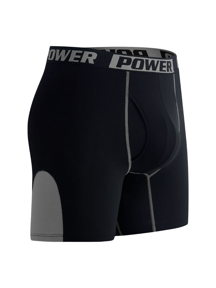 4 Pack Men's Comfy Waistband Workout Ready All-Season Boxer Briefs | dmunderwear detail image 11