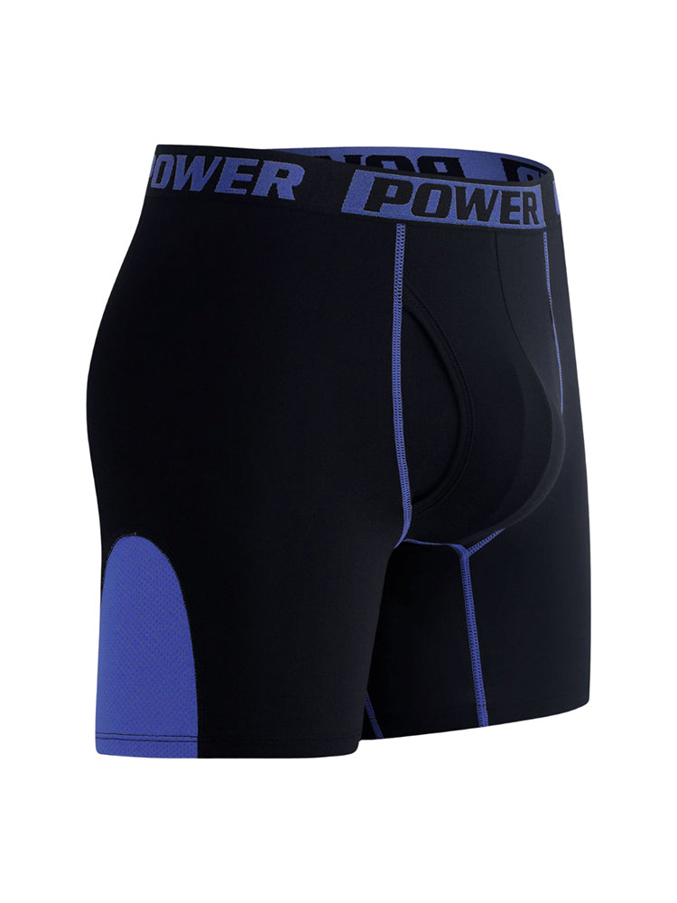 4 Pack Men's Comfy Waistband Workout Ready All-Season Boxer Briefs | dmunderwear detail image 13