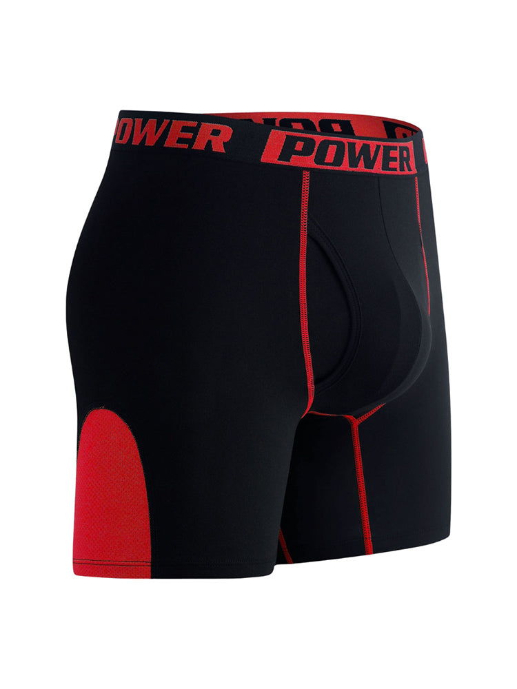 4 Pack Men's Comfy Waistband Workout Ready All-Season Boxer Briefs | dmunderwear detail image 6
