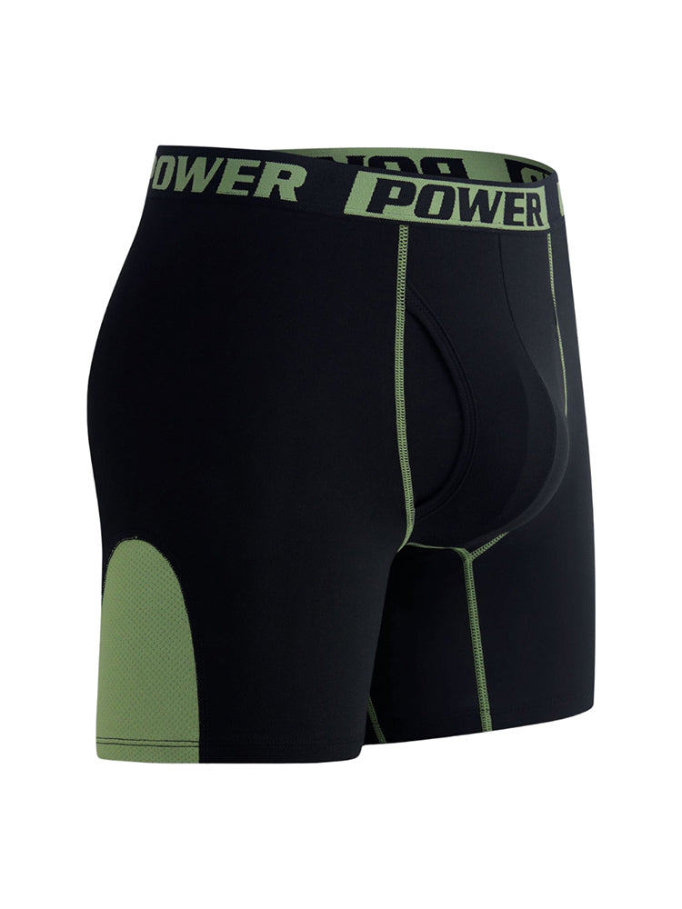 4 Pack Men's Comfy Waistband Workout Ready All-Season Boxer Briefs | dmunderwear detail image 9
