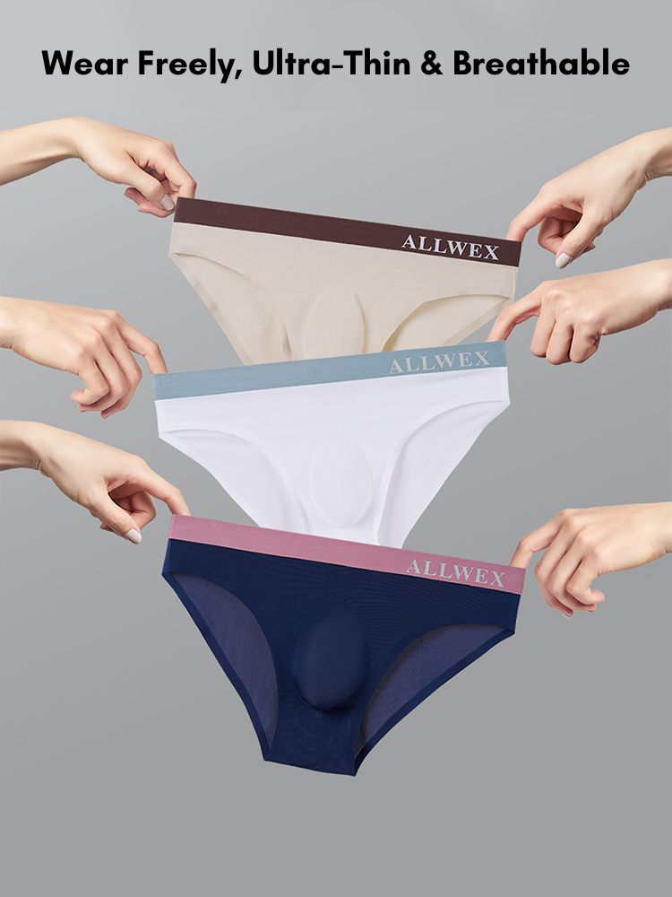 4 Pack Men's Cooling Stretch Fit Lightweight & Airy Soft Touch Briefs | dmunderwear detail image 10