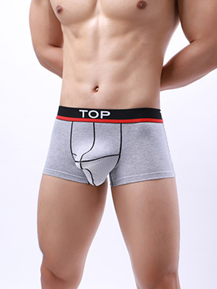 4 Pack Men's Cotton Gun Egg Separation Elephant Nose Trunks | dmunderwear detail image 9