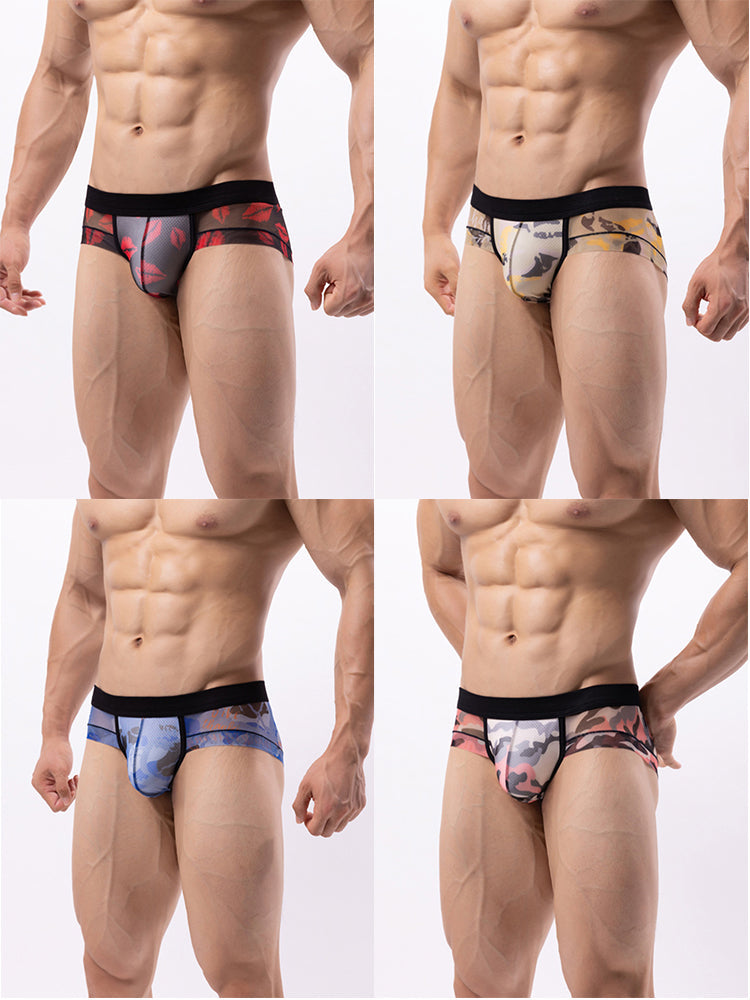 4-pack Men's Double-layer Breathable Mesh Briefs | dmunderwear detail image 2