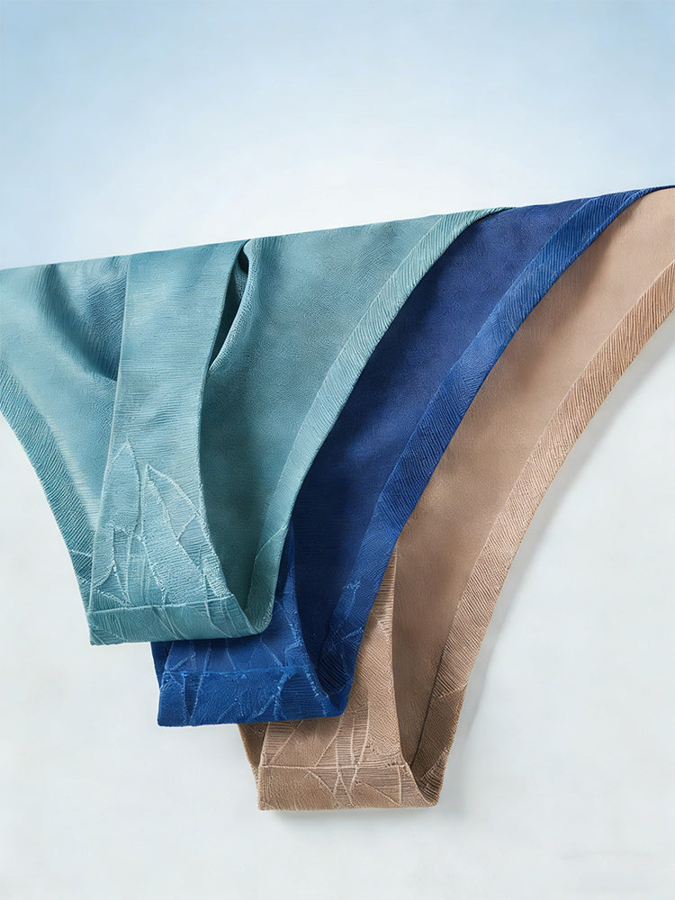 4 Pack Men's High-Stretch & Low-Rise Lace Trim Large Pouch Thongs | dmunderwear detail image 19