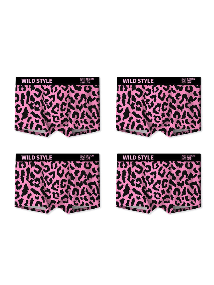 4 Pack Men's Ice Silk Bold Prints Anti-Chafing Stretch Fit Trunks | dmunderwear detail image 13