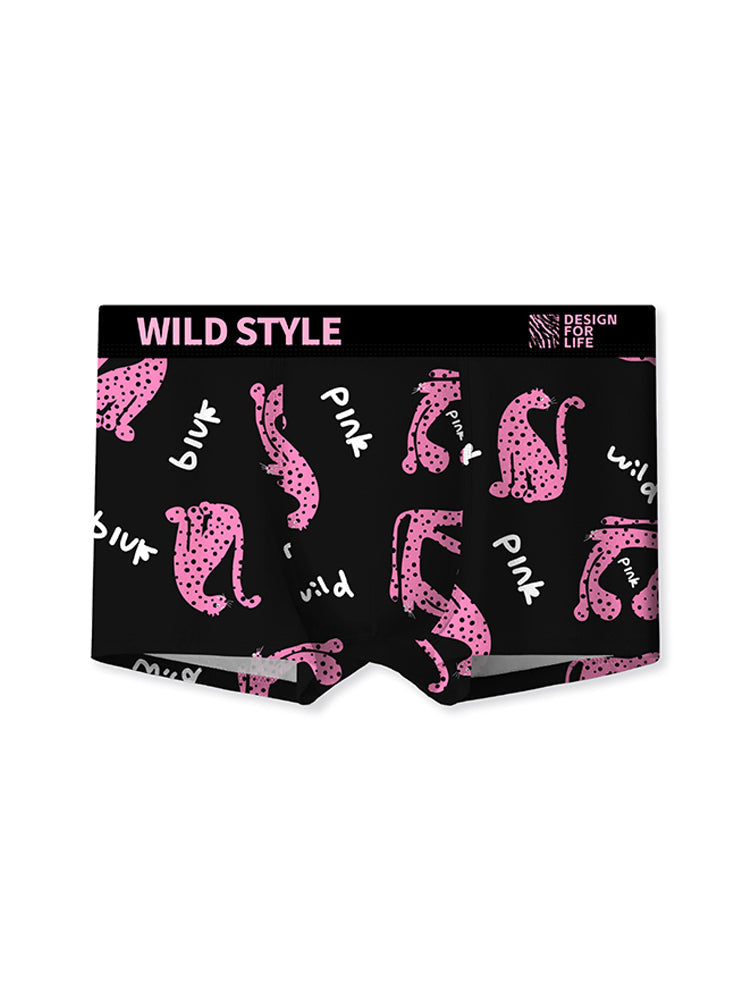 4 Pack Men's Ice Silk Bold Prints Anti-Chafing Stretch Fit Trunks | dmunderwear detail image 14