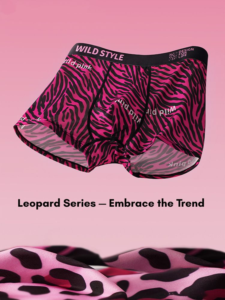 4 Pack Men's Ice Silk Bold Prints Anti-Chafing Stretch Fit Trunks | dmunderwear detail image 3
