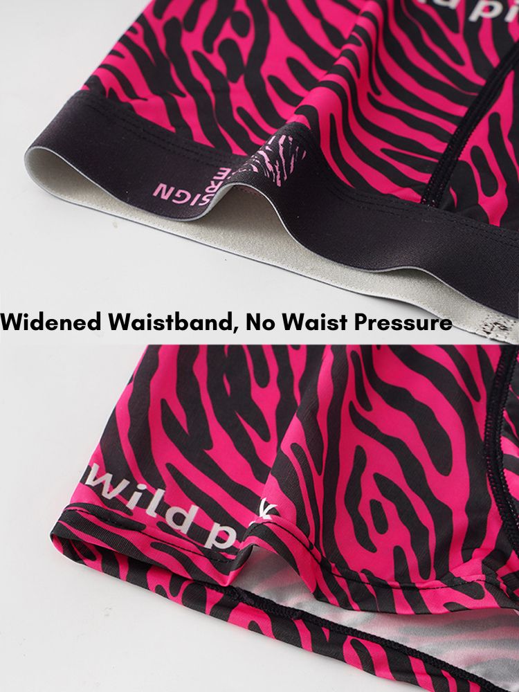 4 Pack Men's Ice Silk Bold Prints Anti-Chafing Stretch Fit Trunks | dmunderwear detail image 7