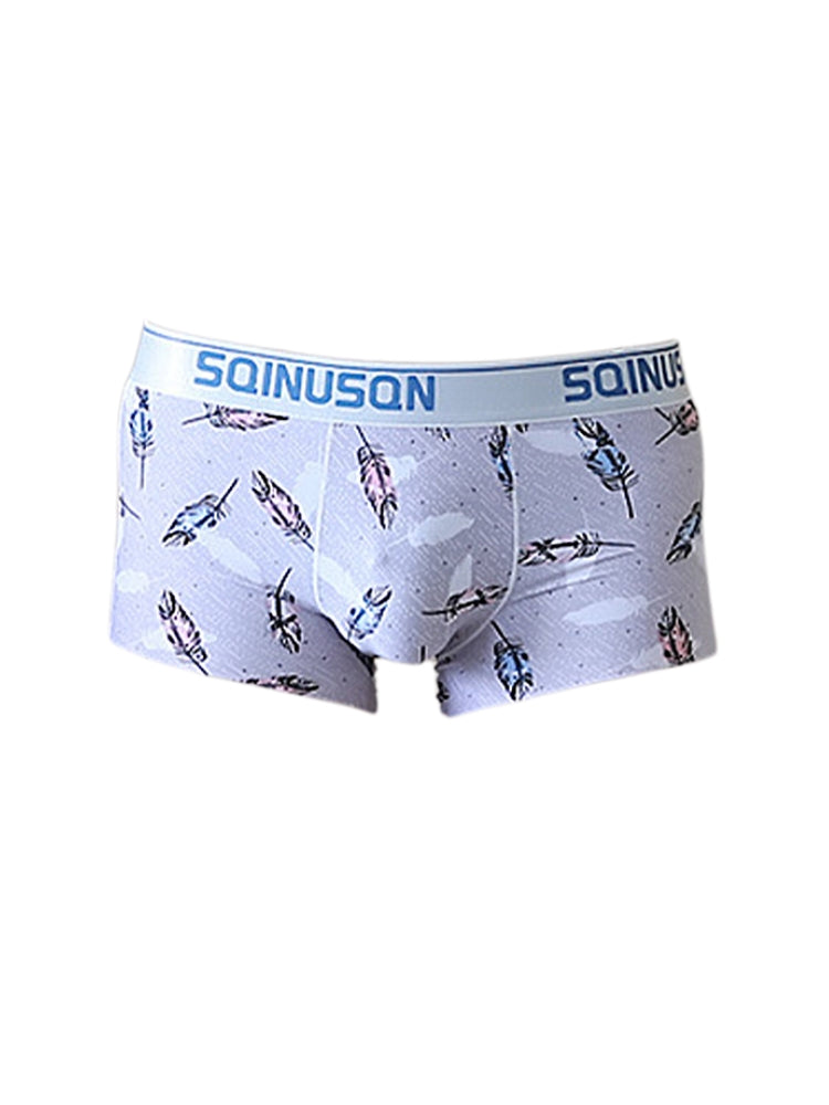 4 Pack Men's Ice Silk Bold Prints Lightweight & Airy Mid-Rise Trunks | dmunderwear detail image 11