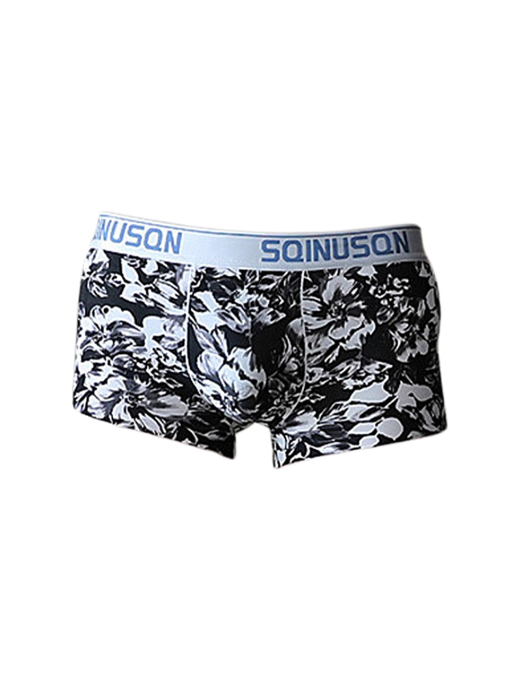 4 Pack Men's Ice Silk Bold Prints Lightweight & Airy Mid-Rise Trunks | dmunderwear detail image 7