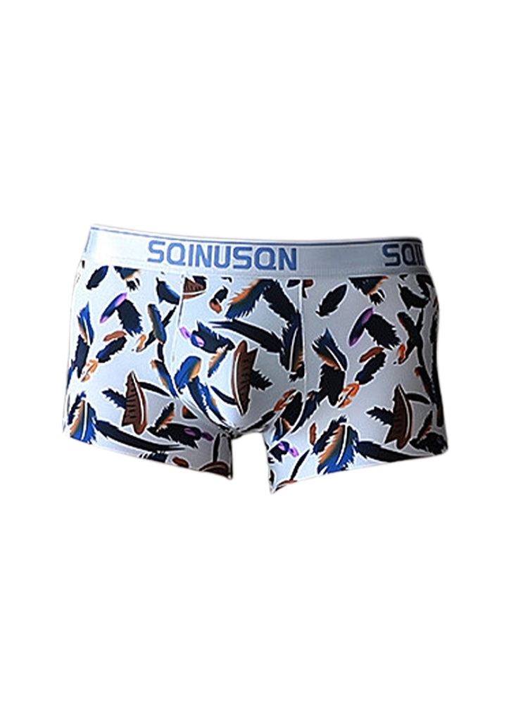 4 Pack Men's Ice Silk Bold Prints Lightweight & Airy Mid-Rise Trunks | dmunderwear detail image 8