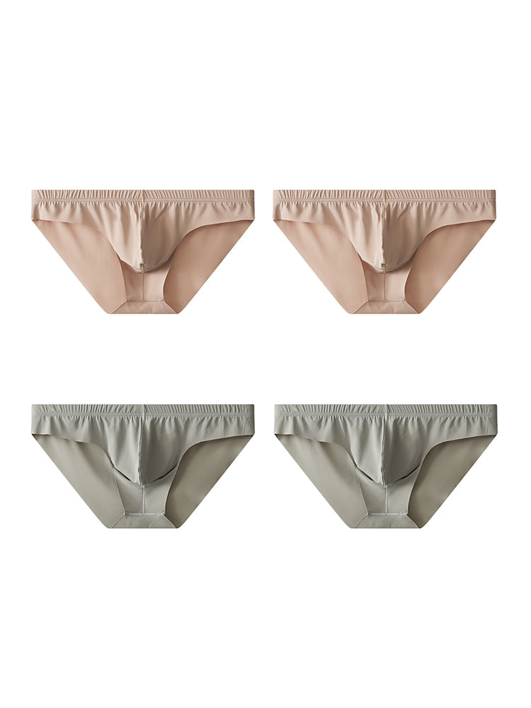 4 Pack Men's Ice Silk Lightweight Breathable Minimalist Briefs | dmunderwear detail image 12