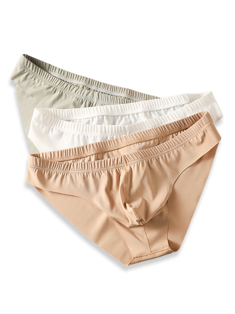4 Pack Men's Ice Silk Lightweight Breathable Minimalist Briefs | dmunderwear detail image 4