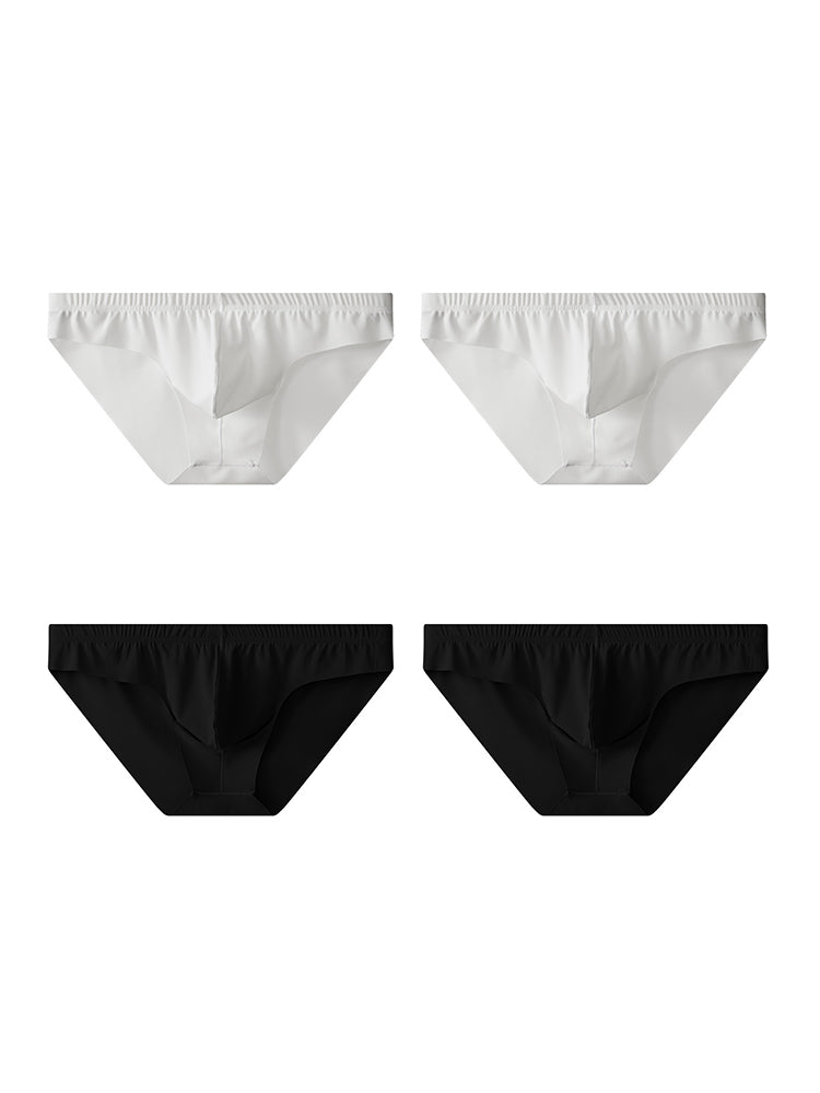4 Pack Men's Ice Silk Lightweight Breathable Minimalist Briefs | dmunderwear detail image 7