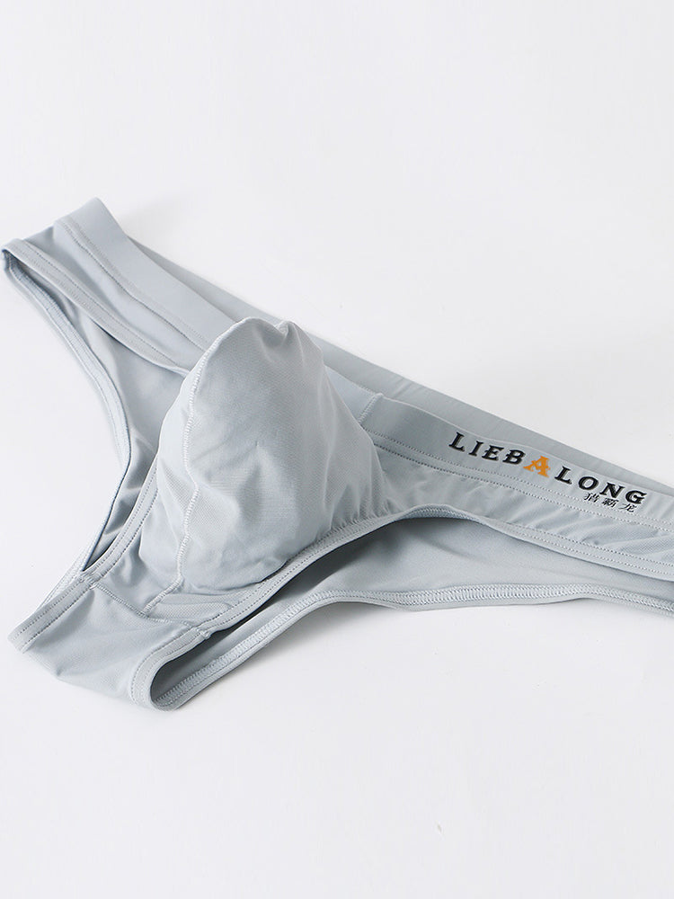 4 Pack Men's Ice Silk Low-Rise Big Pouch Sexy Comfortable Bikini | dmunderwear detail image 13