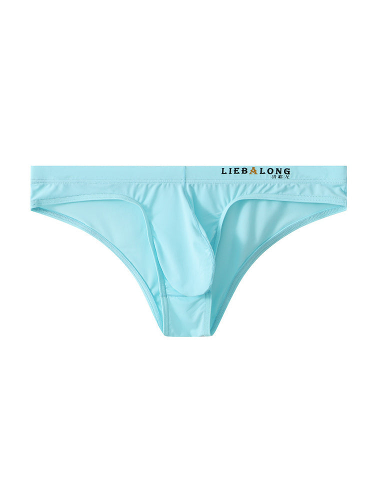 4 Pack Men's Ice Silk Low-Rise Big Pouch Sexy Comfortable Bikini | dmunderwear detail image 15