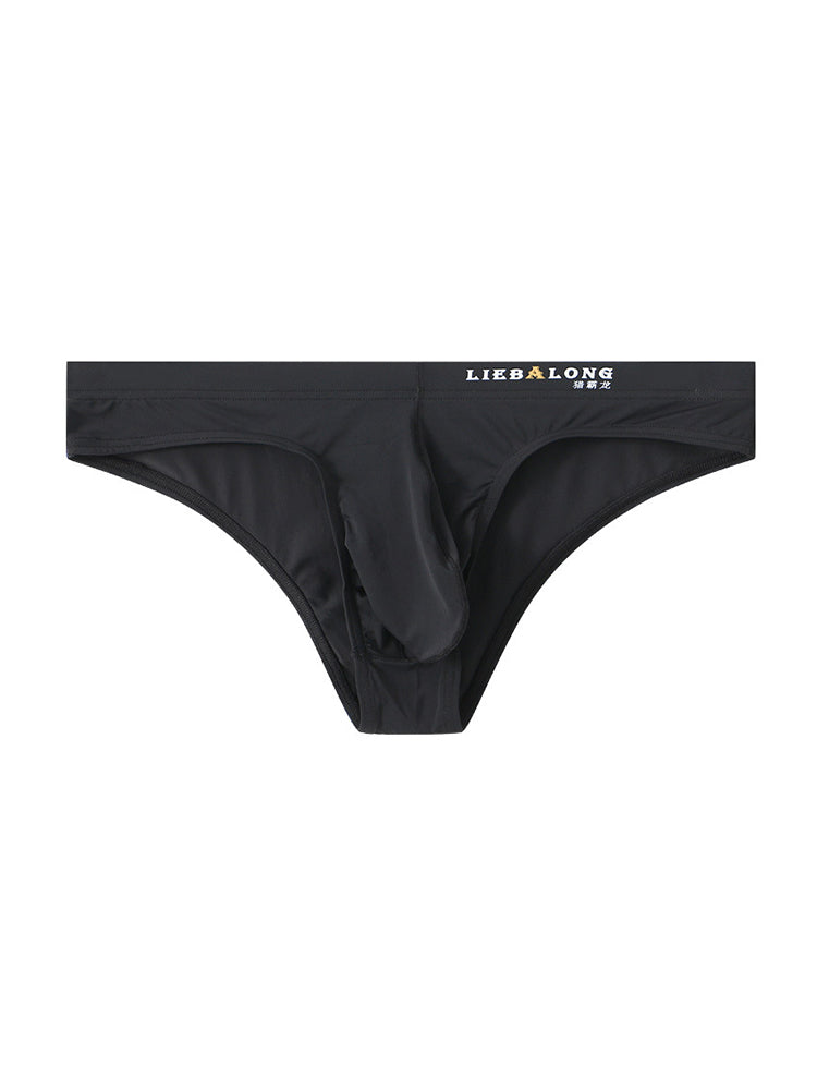 4 Pack Men's Ice Silk Low-Rise Big Pouch Sexy Comfortable Bikini | dmunderwear detail image 18