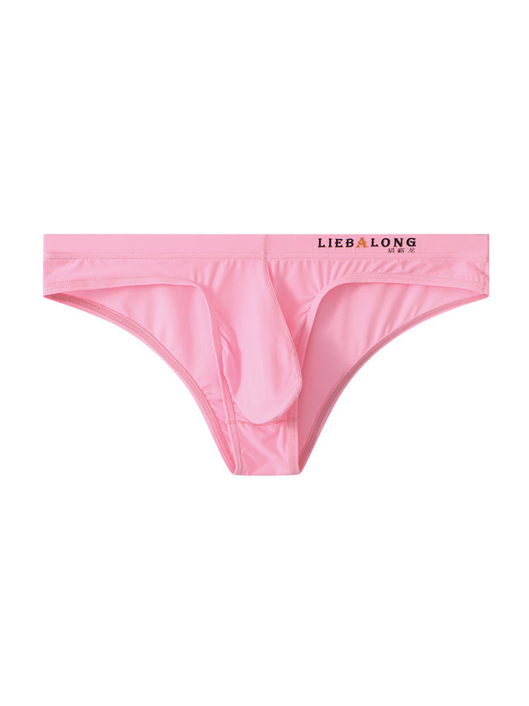 4 Pack Men's Ice Silk Low-Rise Big Pouch Sexy Comfortable Bikini | dmunderwear detail image 19