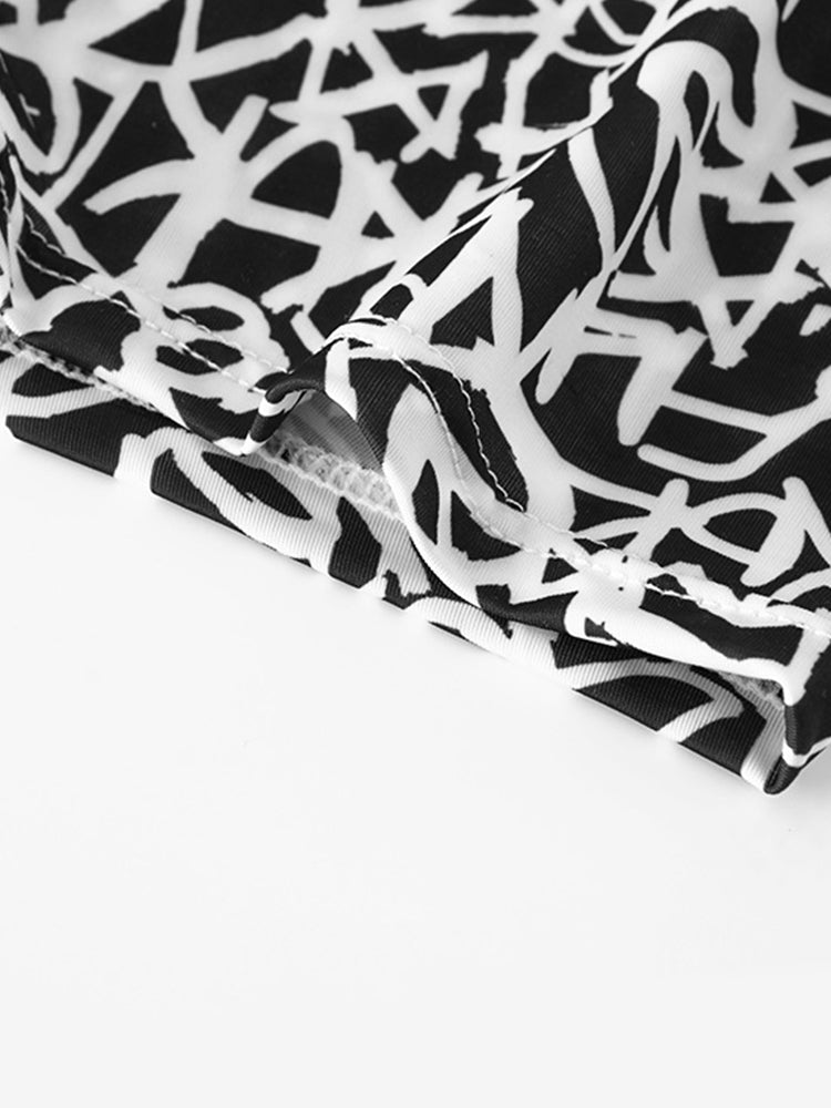4 Pack Men's Ice Silk Printed Comfy Waistband Stretch Fit Trunks | dmunderwear detail image 6