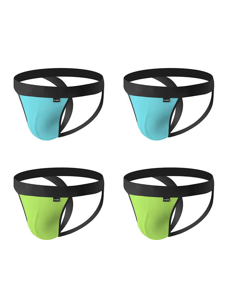 4-pack Men's Ice Silk Quick-Dry Breathable Mesh Jockstrap | dmunderwear detail image 13