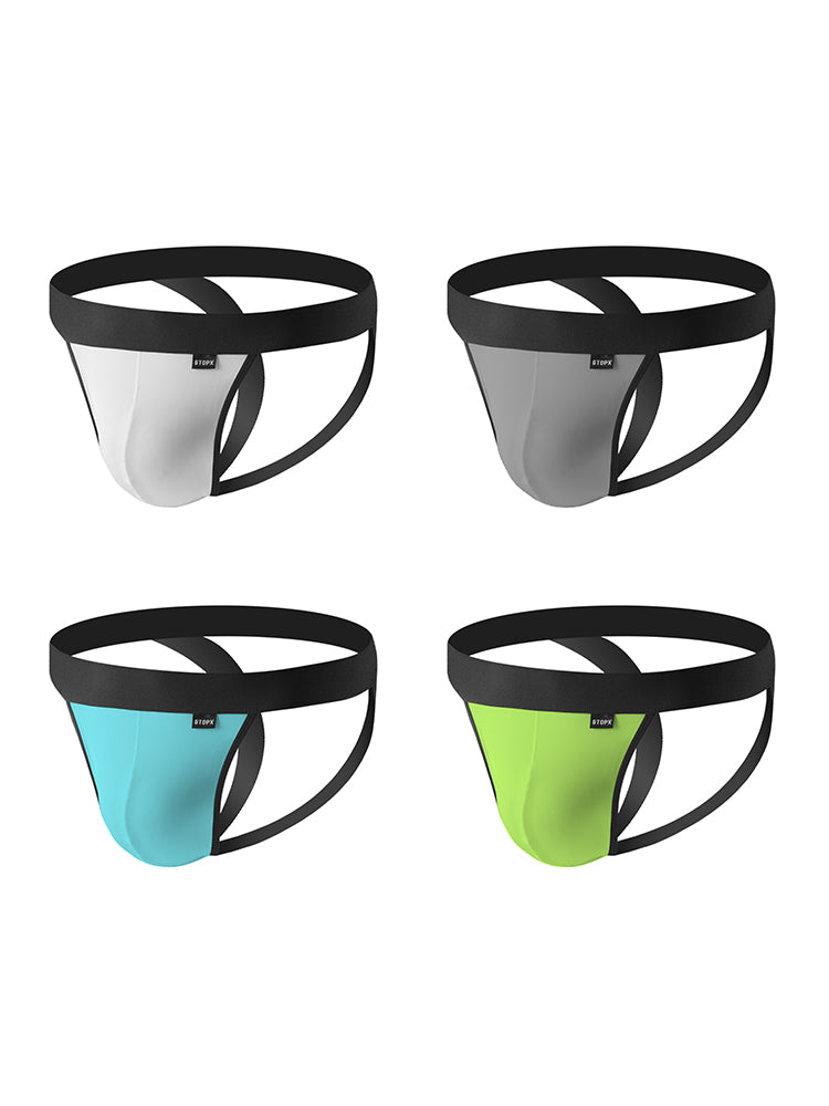 4-pack Men's Ice Silk Quick-Dry Breathable Mesh Jockstrap | dmunderwear detail image 2