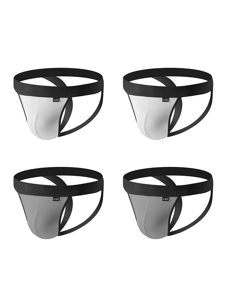4-pack Men's Ice Silk Quick-Dry Breathable Mesh Jockstrap | dmunderwear detail image 8