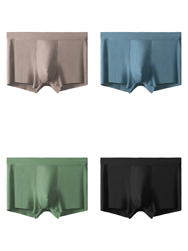 4 Pack Men's Ice Silk Seamless Trunks Underwear | dmunderwear detail image 14