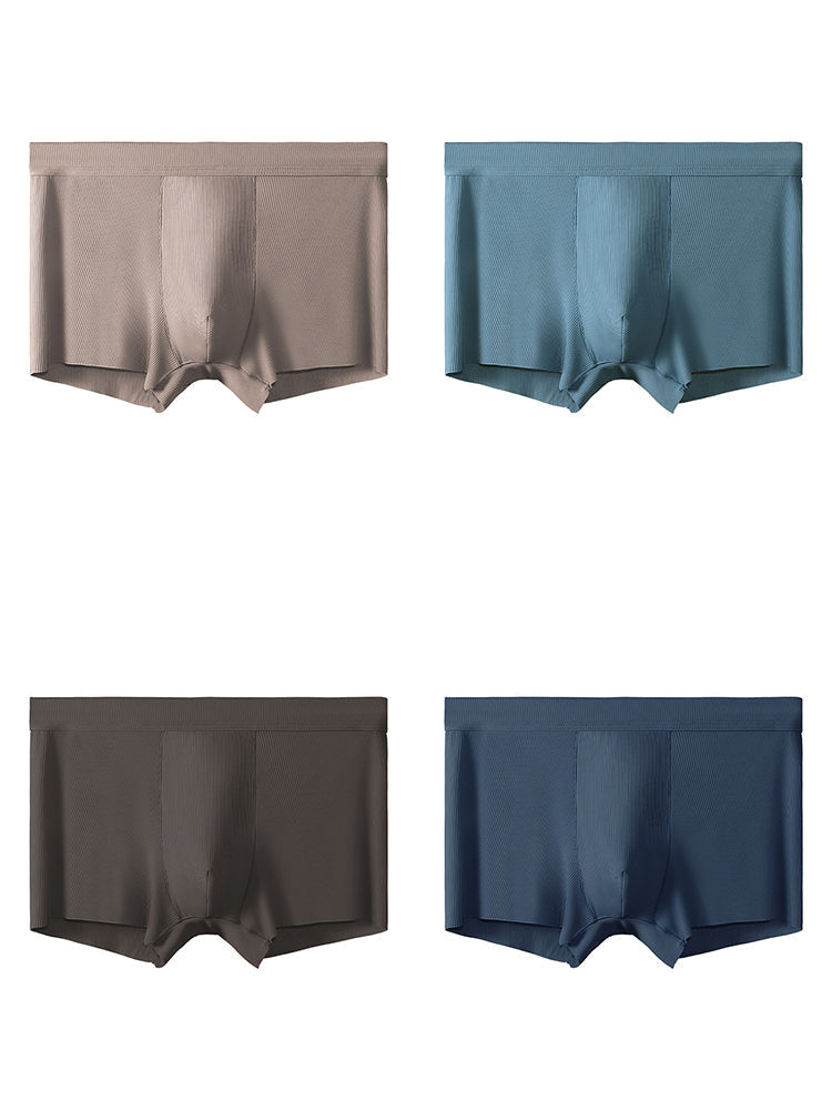 4 Pack Men's Ice Silk Seamless Trunks Underwear | dmunderwear detail image 2