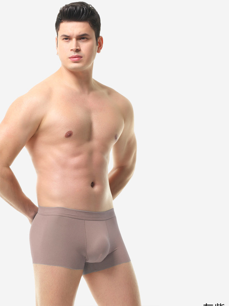 4 Pack Men's Ice Silk Seamless Trunks Underwear | dmunderwear detail image 4