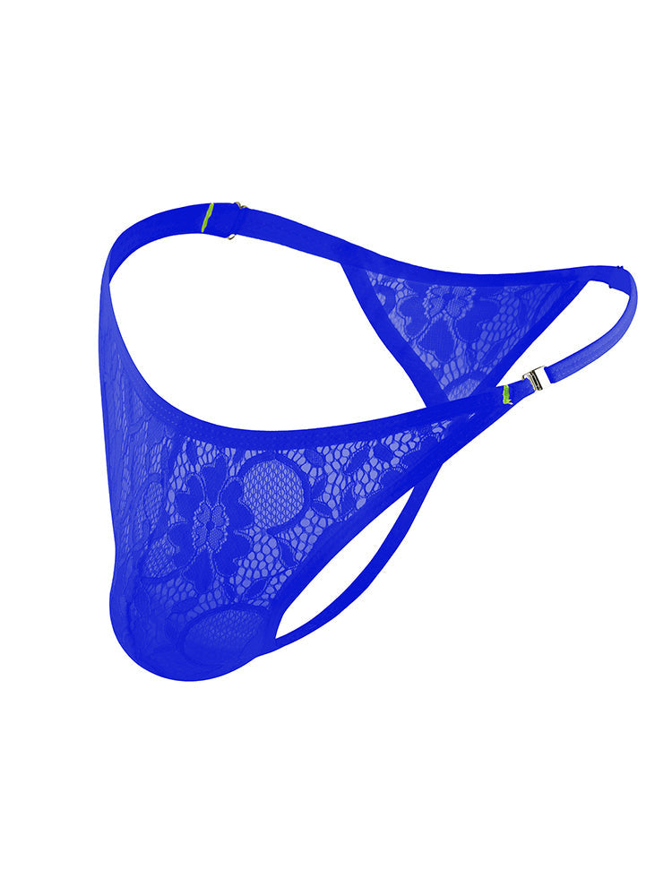 4-pack Men's Lace Side Buttoned Thongs | dmunderwear detail image 6
