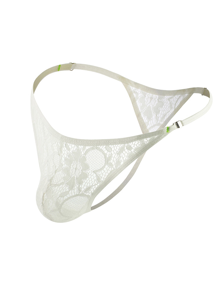 4-pack Men's Lace Side Buttoned Thongs | dmunderwear detail image 8