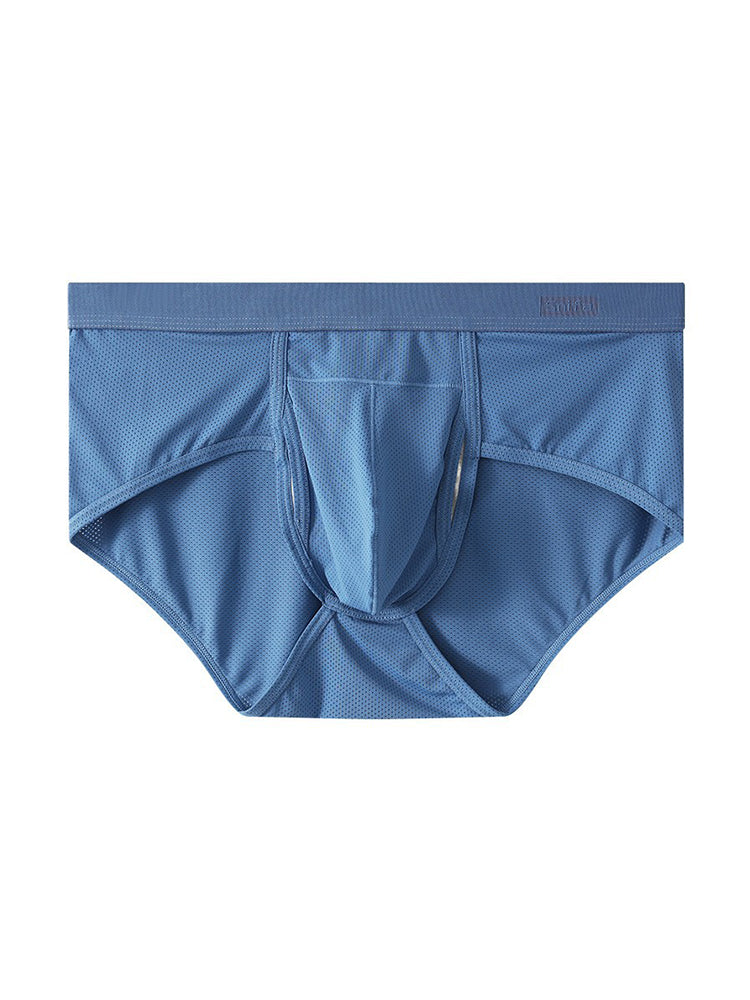 4 Pack Men's Large Pouch Separation Ice Silk Briefs | dmunderwear detail image 10