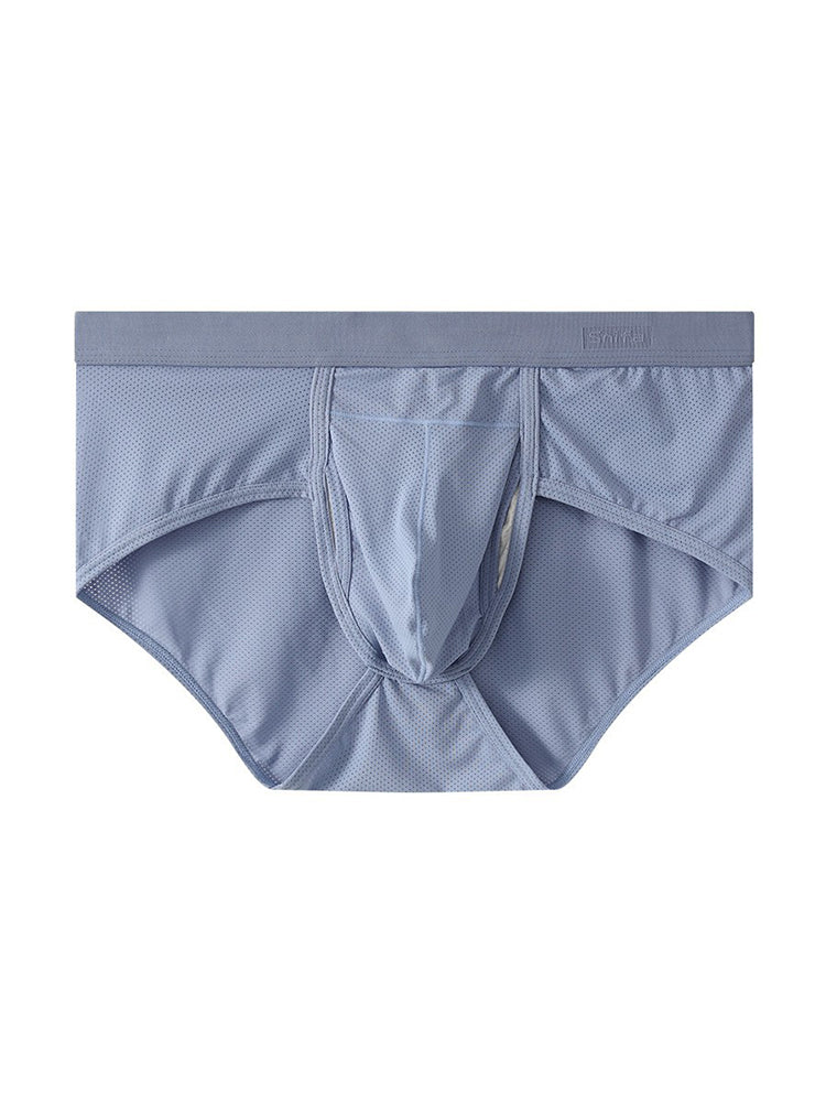 4 Pack Men's Large Pouch Separation Ice Silk Briefs | dmunderwear detail image 13