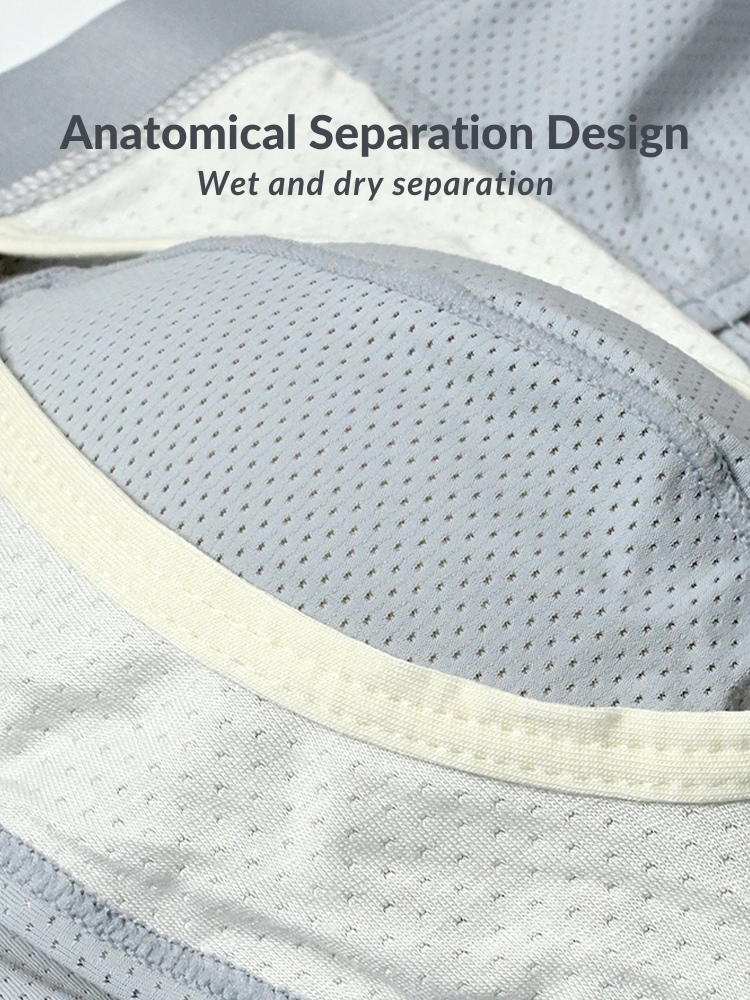 4 Pack Men's Large Pouch Separation Ice Silk Briefs | dmunderwear detail image 3