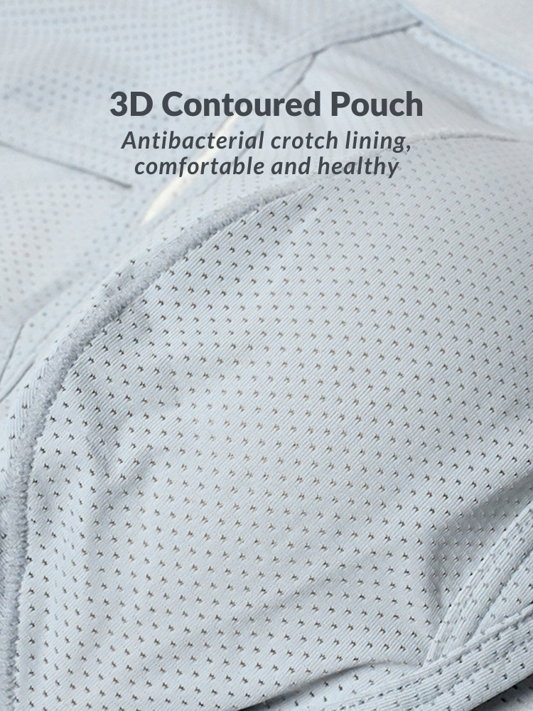 4 Pack Men's Large Pouch Separation Ice Silk Briefs | dmunderwear detail image 6