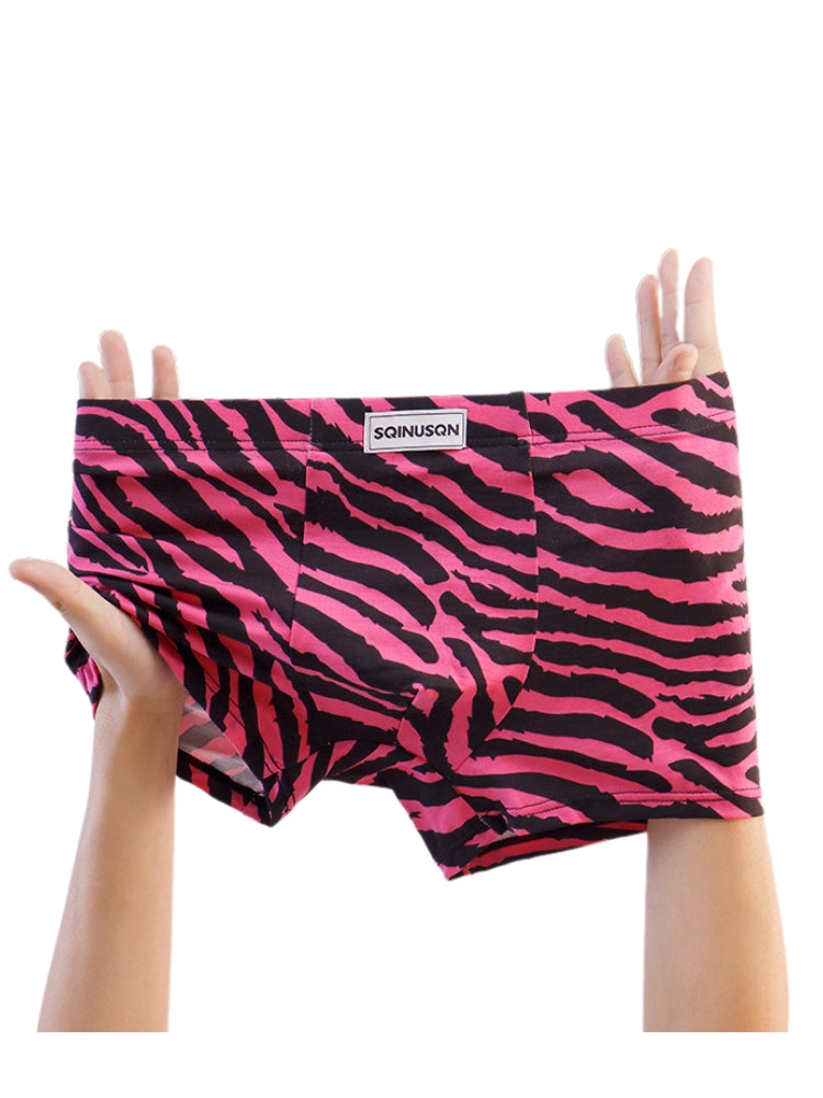 4 Pack Men's Leopard Print Mid-Rise Breathable Antibacterial Trunks | dmunderwear detail image 11